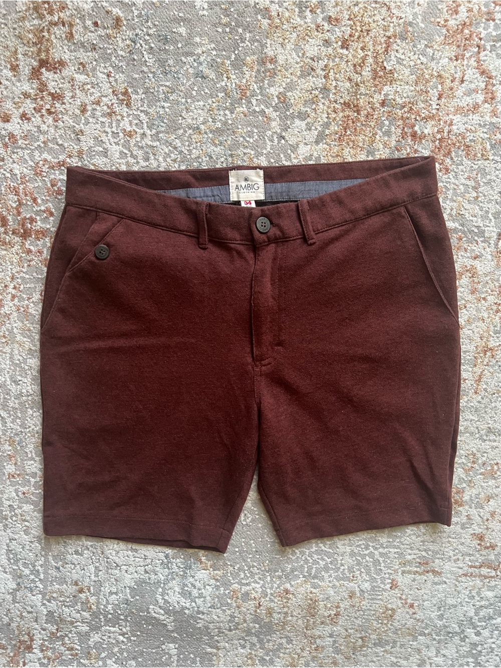 Ambig Maroon Men's Casual Shorts
